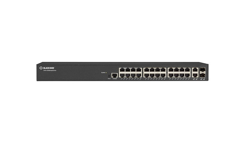 Black Box LGB1126A-R2 26-Port Gigabit L2+ Managed Switch, 2x Combo SFP