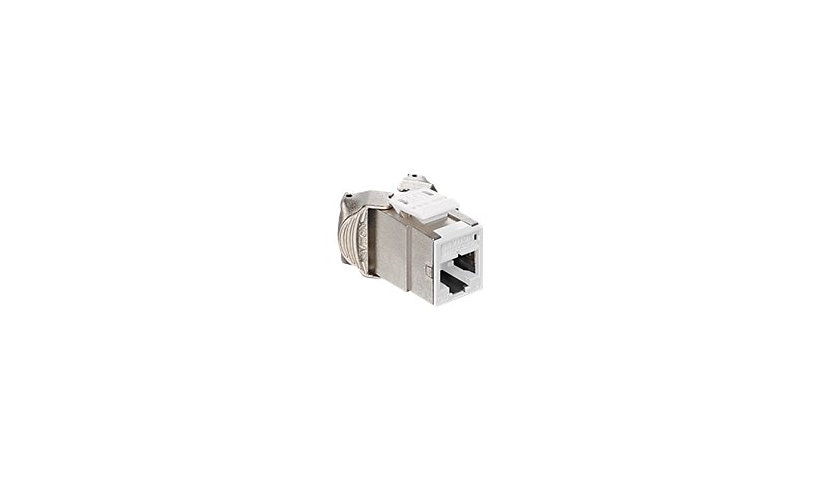 Leviton 61SJK-RW6 Atlas-X1 Cat 6 Shielded QuickPort Connector RJ45 White