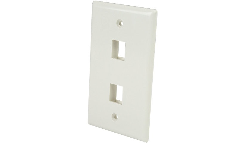 StarTech.com PLATE2WH Dual-Outlet Universal Wall Plate 2 Ports White 2 Year
