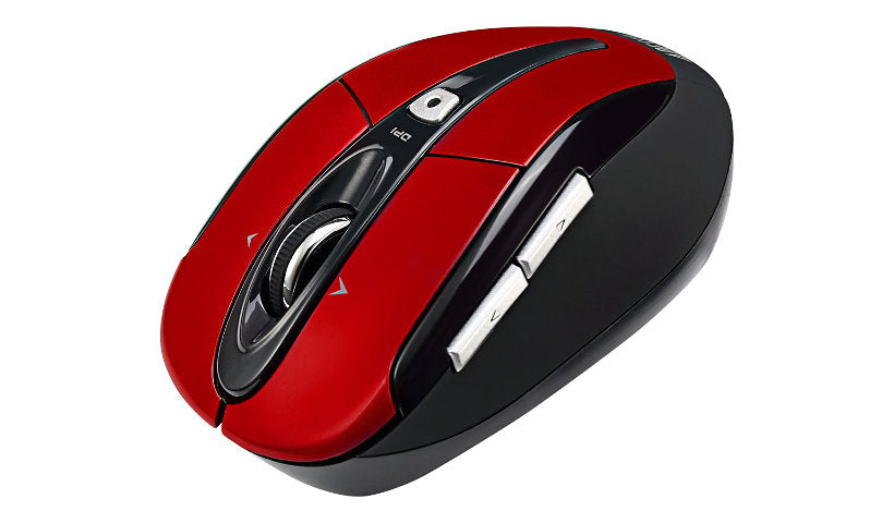Adesso iMouse S60R Wireless Programmable Nano Mouse 4 Way Tilt Red 1 Year