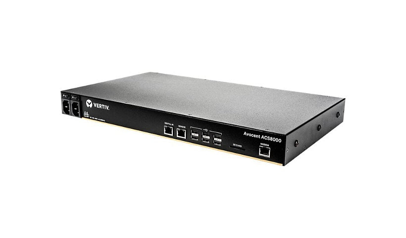 Vertiv Avocent ACS 8000 ACS8032MDAC-400 32 Port Console Server, Modem, Dual AC
