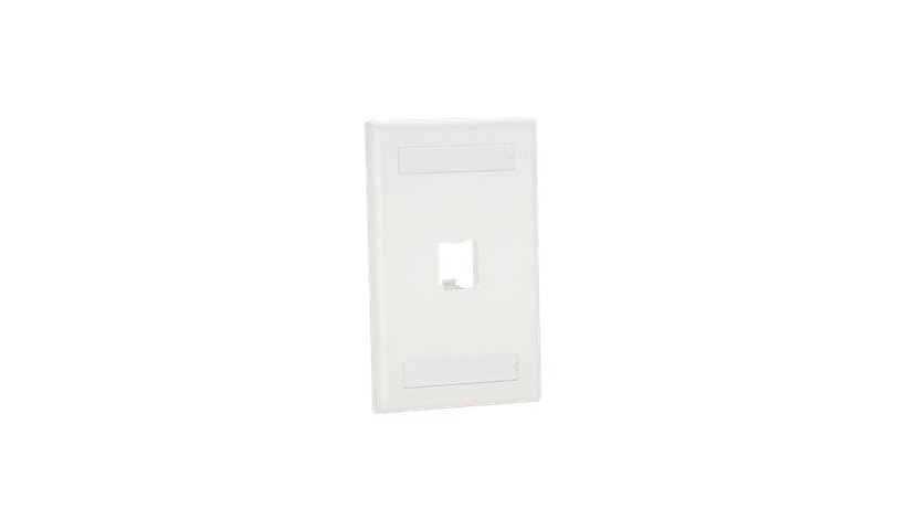 Panduit CFPL1WHY Mini-Com Classic 1-Port Faceplate 1-Gang White