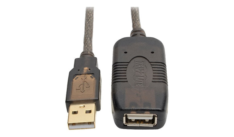 Tripp Lite USB 2.0 Active Extension Repeater Cable, USB-A M/F, White, 25 ft