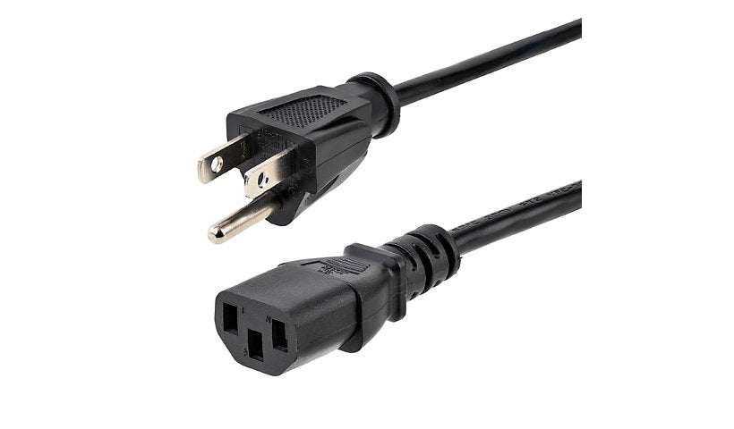StarTech.com PXT101 NEMA 5-15P to C13 Computer Power Cord 6 ft Lifetime Warranty
