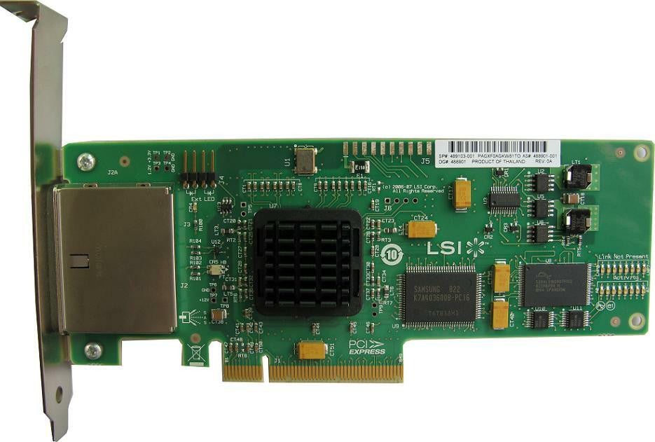 HPE 489103-001 SC08e 300MBps Dual Port PCIe SAS/SATA Low Profile HBA for G5-G7