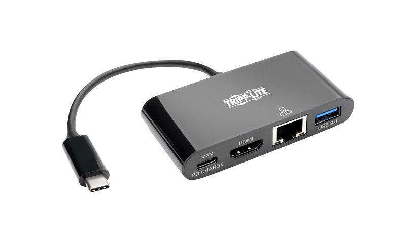 Tripp Lite USB-C Multiport Adapter, 4K HDMI, USB-A, Gigabit LAN, PD Charging