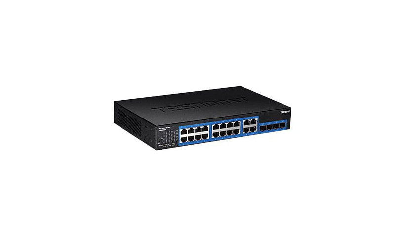 TRENDnet TEG-204WS 20-Port Gigabit Web Smart Switch, 4x Shared SFP