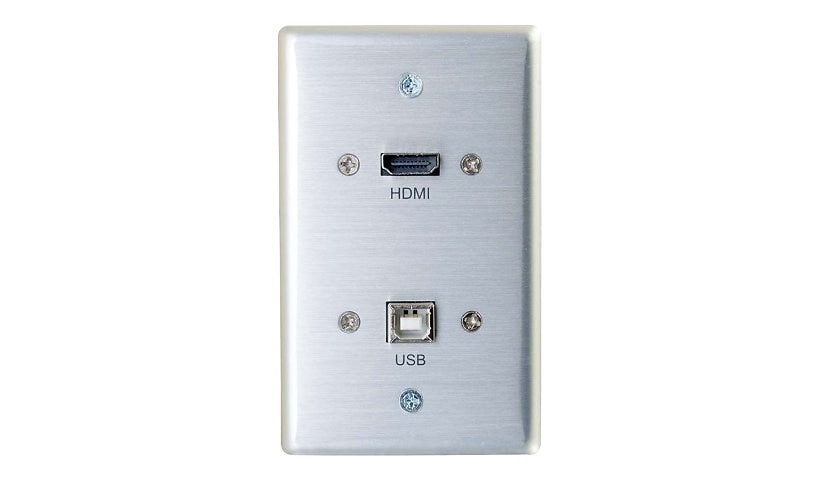 C2G 39874 HDMI and USB Pass-Through Single-Gang Wall Plate Lifetime Warranty