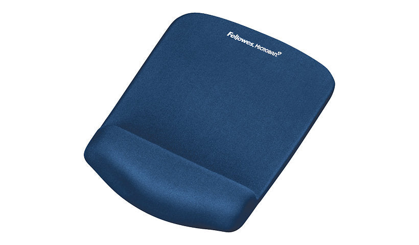 Fellowes PlushTouch Mouse Pad with Wrist Rest FoamFusion Blue 9287301 1 Year