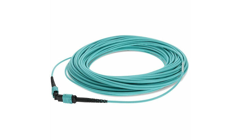 Proline PRO-MPOMPO-13M5OM4 13m (42.7ft) MPO/UPC to MPO/UPC 12 Fiber OM4 Multimode Patch Cable, 50/125, OFNR Riser, Aqua