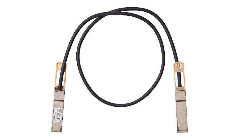 Cisco 3m (10ft) 100GBase-CR4 QSFP28 to QSFP28 Passive Copper Direct Attach Cable, Black, QSFP-100G-CU3M=