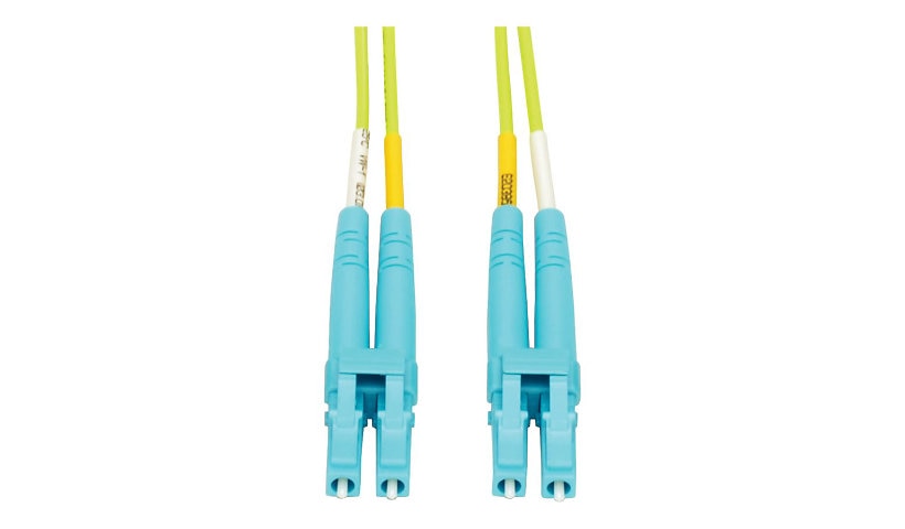Tripp Lite (Eaton) N820-05M-OM5 5m (16.4ft) LC to LC 100G OM5 Wideband Multimode Duplex Fiber Patch Cable, 50/125, LSZH, Lime Green