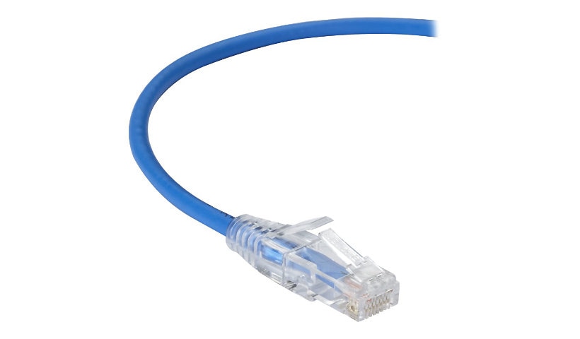 Black Box C6PC28-BL-12 Slim-Net Cat6 Patch Cable 12 ft 28 AWG Blue