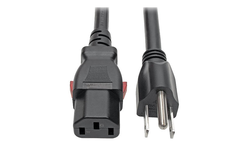 Tripp Lite P007-L03 NEMA 5-15P to Locking C13 Computer Power Cord 3 ft 15A 125V