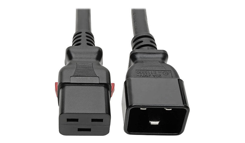 Tripp Lite P036-L10 Locking C19 to C20 Heavy-Duty Power Extension Cord 10 ft 20A