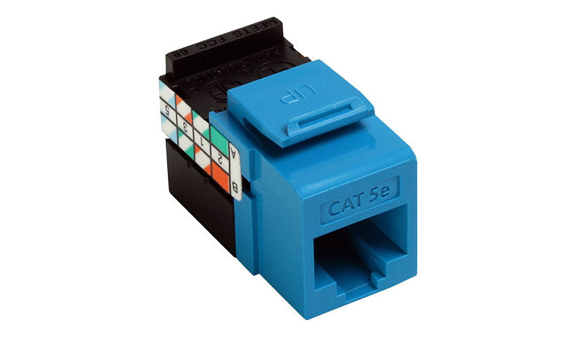 Leviton 5G108-RL5 QuickPort GigaMax 5e+ Snap-In Connector RJ45 8-Conductor Blue