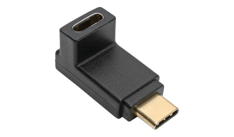 Tripp Lite Right-Angle USB-C Adapter, M/F, 10Gbps, 3A, Power Delivery