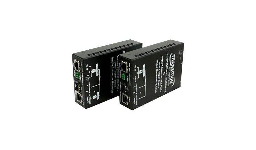 Lantronix EO2PSE4052-111 EO2Px PoE+ Media Converter, SFP + RJ-45, TAA