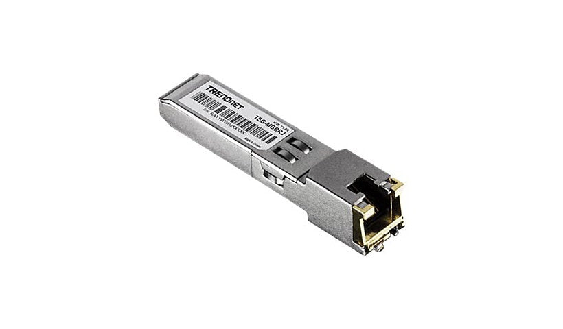 TRENDnet TEG-MGBRJ 1000Base-T Copper SFP Module, RJ-45, 100m