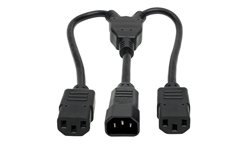 Tripp Lite P004-18N-2C13 C14 to 2x C13 Power Cord Splitter 18 in 10A 250V 18 AWG
