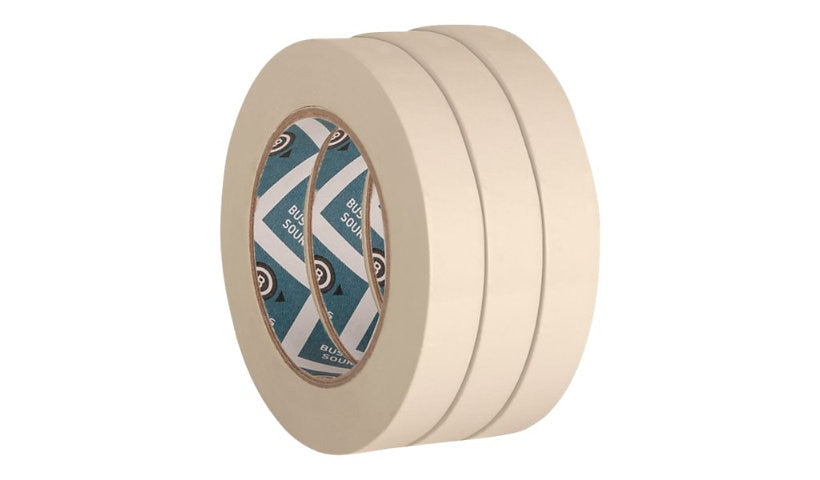 Business Source Utility Masking Tape, 0.75in x 180ft, Tan, 6-Pack, BSN16460BD