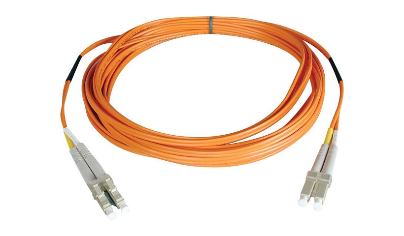 Tripp Lite (Eaton) N520-02M 2m (6.6ft) LC to LC Multimode Duplex Fiber Patch Cable, 50/125, PVC, OFNR, Orange