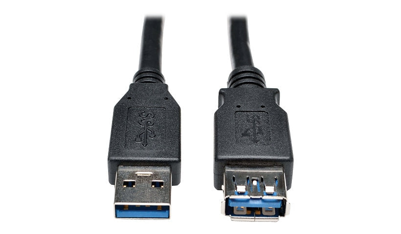 Tripp Lite USB 3.0 SuperSpeed Extension, USB-A Male/Female, 5Gbps, Black, 3 ft