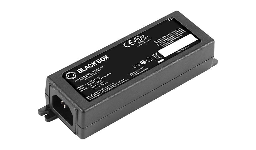 Black Box LPJ001A-T-R2 Gigabit PoE+ Injector, 802.3at, 33W
