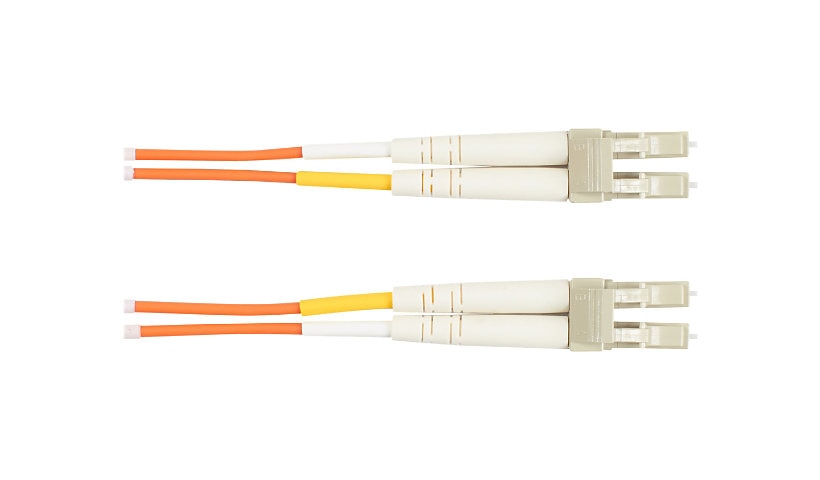 Black Box EFN110-002M-LCLC 2m (6.6ft) LC to LC Multimode Duplex Fiber Patch Cable, 62.5/125, Ceramic Connectors, Riser