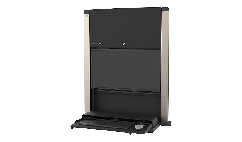 Ergotron CareFit Sit-Stand Wall Enclosure, Matte Black, 61-367-060