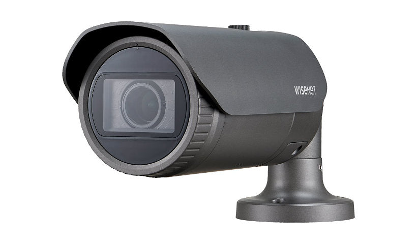 Hanwha Vision Wisenet Q QNO-8080R 5MP Bullet Camera 3.2-10mm IR 98 ft Gray
