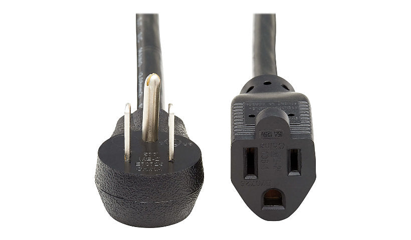Tripp Lite P024-010-15D Right-Angle 5-15P to 5-15R Extension Cord 10 ft 15A 120V