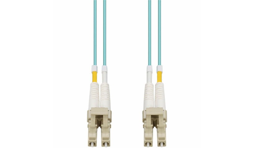 Proline PRO-LC-LC-3M5OM4P 3m (9.8ft) LC to LC OM4 Multimode Duplex Fiber Patch Cable, 50/125, OFNP Plenum, Aqua