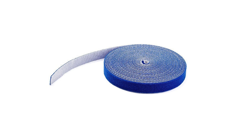 StarTech.com HKLP50BL Hook and Loop Cable Tie Roll 50 ft 3/4 in Wide Blue 2 Year