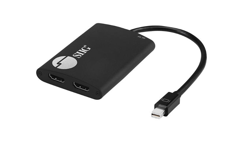 SIIG 1x2 Mini DisplayPort 1.2 to Dual HDMI MST Splitter, 4K, TAA