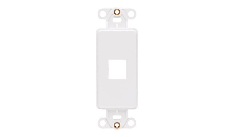Eaton Tripp Lite Decora Style Center Plate Insert, Vertical, 1 Port, White, N042D-001V-WH