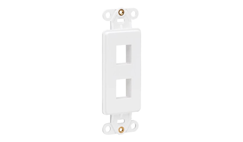 Eaton Tripp Lite Decora Style Center Plate Insert, Vertical, 2 Ports, White, N042D-002V-WH