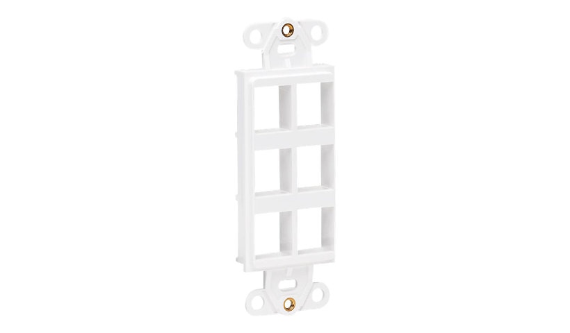 Eaton Tripp Lite Decora Style Center Plate Insert, Vertical, 6 Ports, White, N042D-006V-WH
