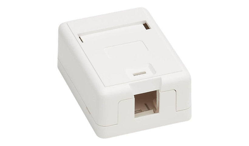 Eaton Tripp Lite 1-Port Surface-Mount Box for Keystone Jacks, White, N082-001-WH