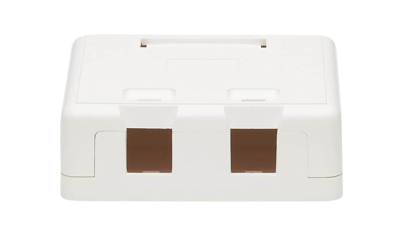Eaton Tripp Lite 2-Port Surface-Mount Box for Keystone Jacks, White, N082-002-WH