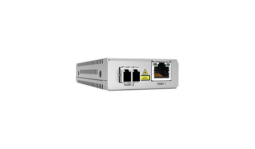 Allied Telesis AT-MMC2000/LC Gigabit Mini Media Converter, RJ45 to LC Multimode, 850nm, White, AT-MMC2000/LC-960