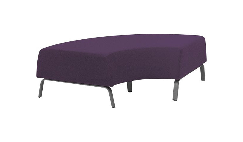 Spectrum MOTIV 90° Curved Bench Ottoman, Gray, 38283-GY