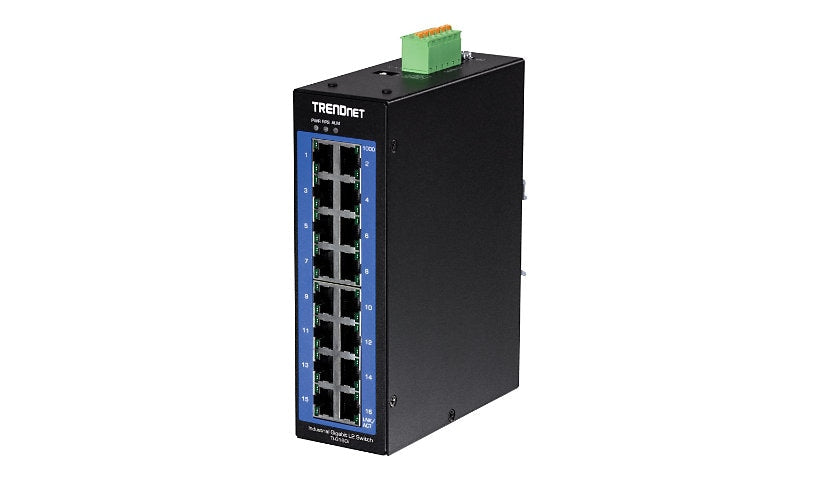 TRENDnet TI-G160i 16-Port Industrial Gigabit L2 Managed DIN-Rail Switch