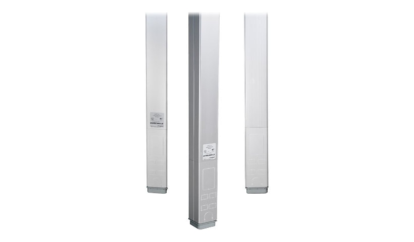 Wiremold AMTC-412 Tele-Power Two-Compartment Aluminum Power Pole 12 ft 5 in