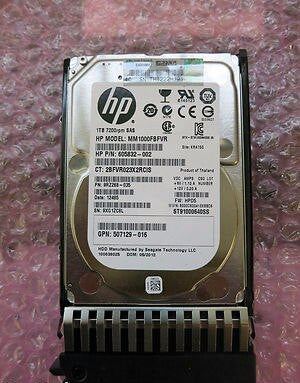 HPE 605835-B21 1TB Midline Hard Drive SAS 6Gbps 7.2K RPM 2.5" SFF DP for Gen4-7