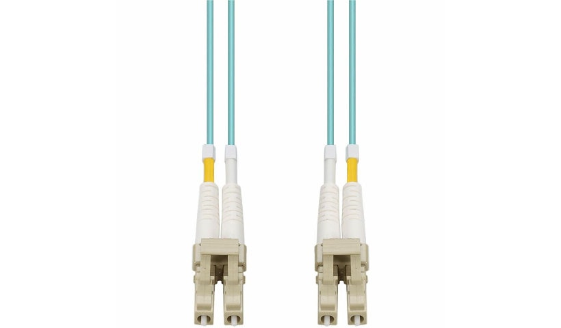 Proline PRO-LC-LC-20M5OM4P 20m (65.6ft) LC to LC OM4 Multimode Duplex Fiber Patch Cable, 50/125, OFNP Plenum, Aqua