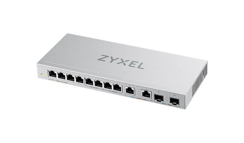 Zyxel XGS1010-12 12-Port Multi-Gig Switch, 8 x 1G + 2 x 2.5G + 2 x 10G SFP+