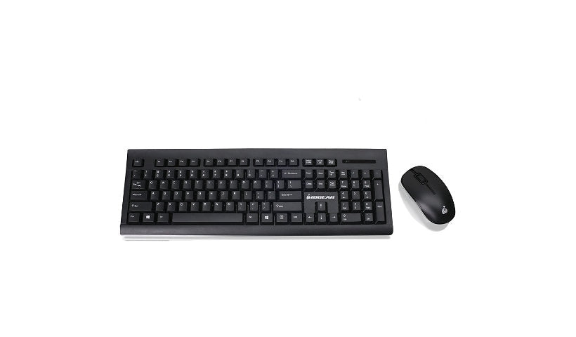 IOGEAR GKM552RB Wireless Keyboard Mouse Set Long Range Spill Resistant