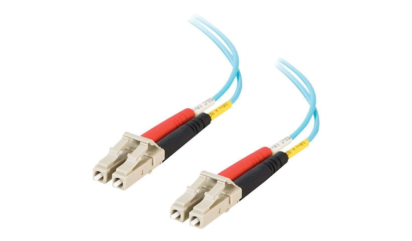 C2G 33045 1m (3.3ft) LC to LC 10Gb OM3 Multimode Duplex Fiber Patch Cable, 50/125, Aqua