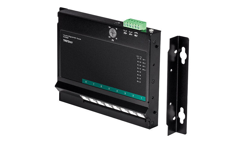 TRENDnet TI-PG80F Front Access PoE+ Switch, 8 x Gigabit PoE+, 200W, IP30